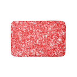 Alfombrilla De Baño Patrón simple de Purpurina rojo