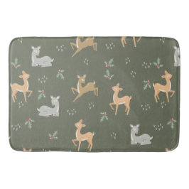 Alfombrilla De Baño Patrón sin costura de ciervos navidades