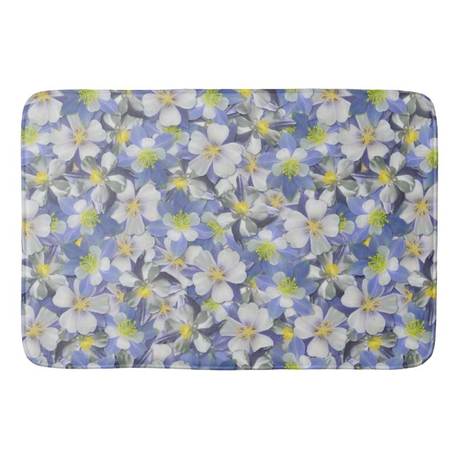 Alfombrilla De Baño Patrón sin costura de Columbines (Anverso)