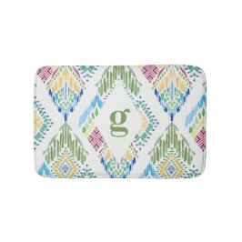 Alfombrilla De Baño Patrón sin soldadura de Ikat Floral