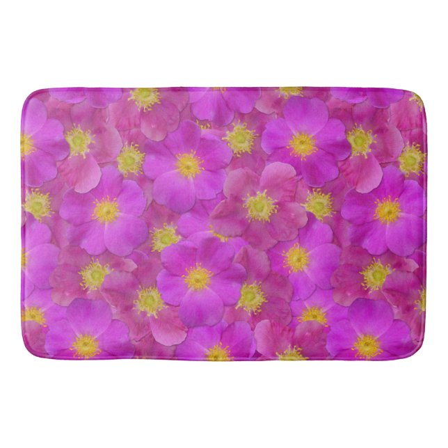 Alfombrilla De Baño Patrón sin soldadura de Rosa salvaje (Anverso)