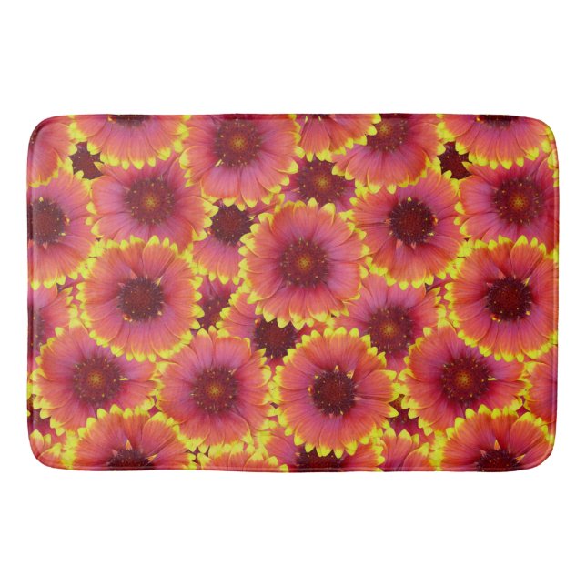 Alfombrilla De Baño Patrón sin soldadura Gaillardia (Anverso)