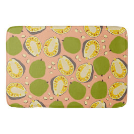 Alfombrilla De Baño Patrón Tropical de Jackfruit de verano - Fruta exó