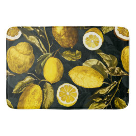 Alfombrilla De Baño Patrón V de limón y hoja