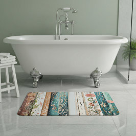 Alfombrilla De Baño Patrones mezclados shabby chic