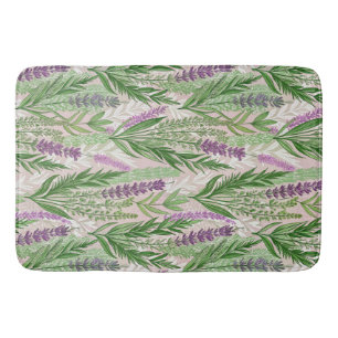 Alfombrilla De Baño Pattern Fresh Lavender Flowers