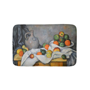 Alfombrilla De Baño Paul Cezanne - Curtain, Jug and Fruit Bowl