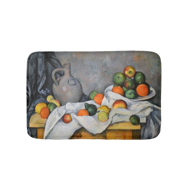 Alfombrilla De Baño Paul Cezanne - Curtain, Jug and Fruit Bowl (Anverso)