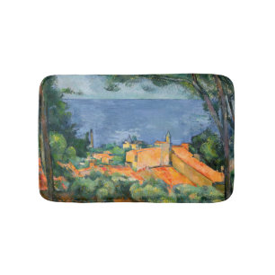 Alfombrilla De Baño Paul Cezanne - Estaque con techos rojos