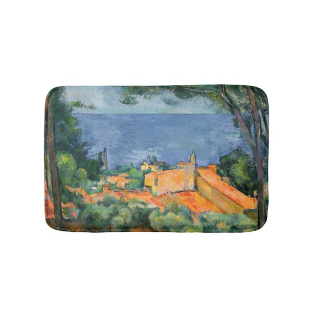 Alfombrilla De Baño Paul Cezanne - Estaque con techos rojos (Anverso)