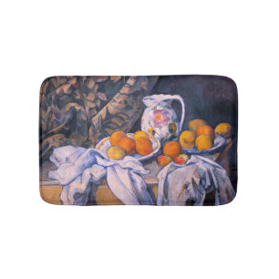 Alfombrilla De Baño Paul Cezanne - Todavía la vida con una cortina