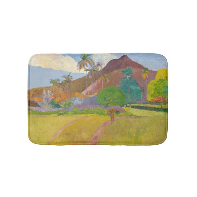 Alfombrilla De Baño Paul Gauguin - Paisaje Tahitiano (Anverso)