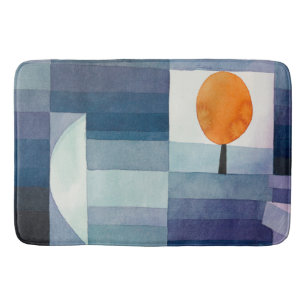 Alfombrilla De Baño Paul Klee Heraldo de Otoño Azul Moderno Abstracto