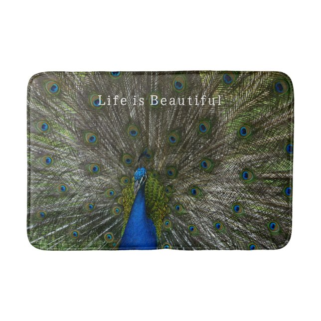 Alfombrilla De Baño Pavo real de Kauai (Anverso)