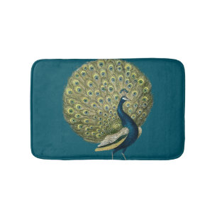 Alfombrilla De Baño Pavo real del vintage
