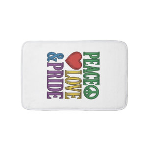 Alfombrilla De Baño Paz Amor Orgullo Grabado Vintage Diseño Vectorial_