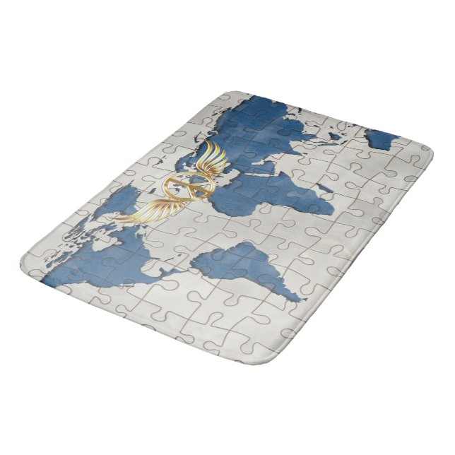 Alfombrilla De Baño Paz mundial (Angular)
