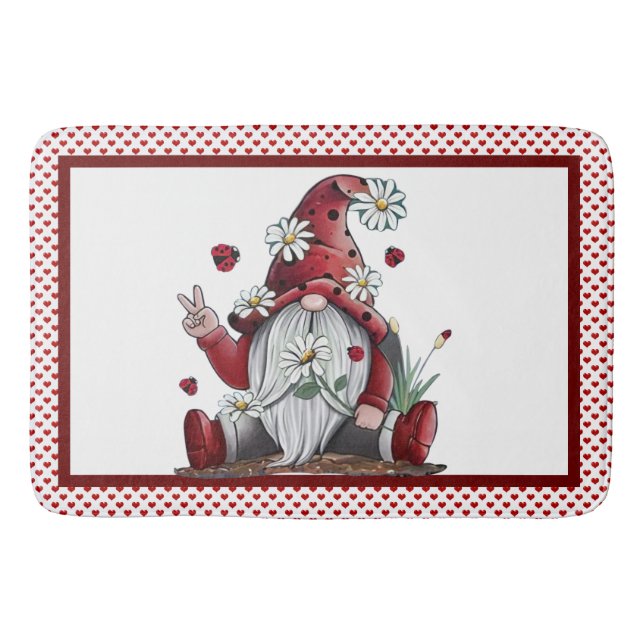 Alfombrilla De Baño Paz Y Amor Gnomes Bath Mat (Anverso)