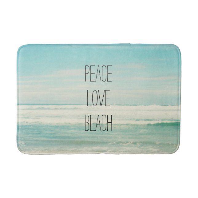 Alfombrilla De Baño Peace Love Beach (Anverso)