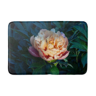 Alfombrilla De Baño Peach Peony, fotografía de flores