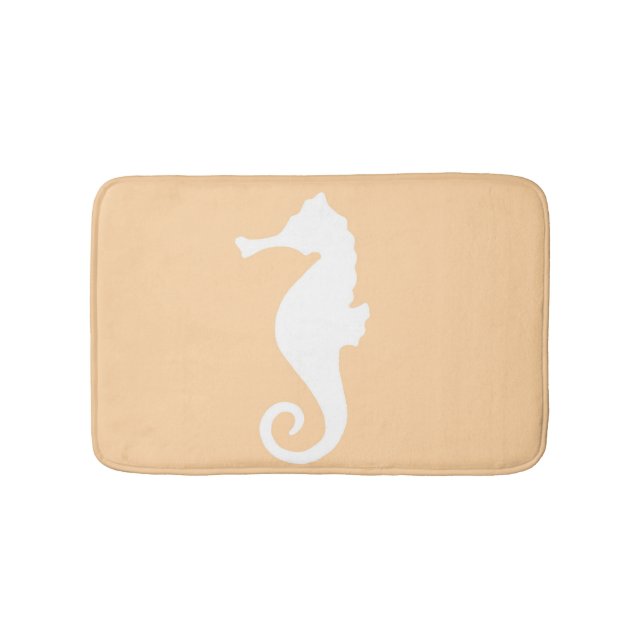 Alfombrilla De Baño Peach Seahorse Bathroom Mat (Anverso)
