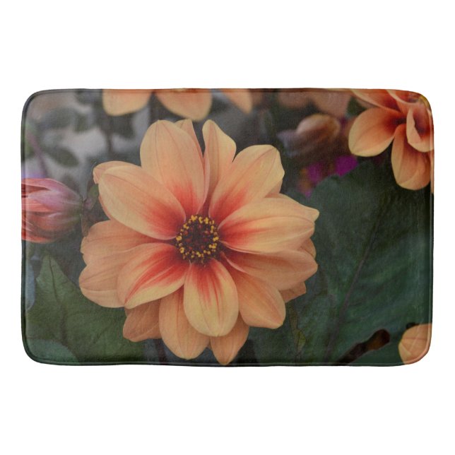 Alfombrilla De Baño Peachy Floral Bath Mat (Anverso)