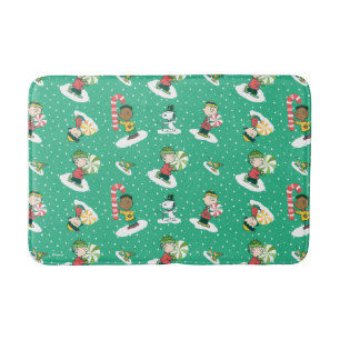 Alfombrilla De Baño Peanuts Peppermint Dreams Snowflake Pattern