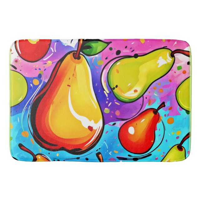Alfombrilla De Baño Pears Pop Art (Anverso)