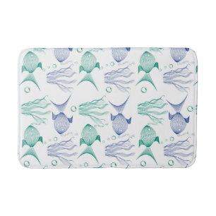 Alfombrilla De Baño Peces y algas
