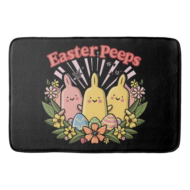 Alfombrilla De Baño Peeps de Pascua (Anverso)