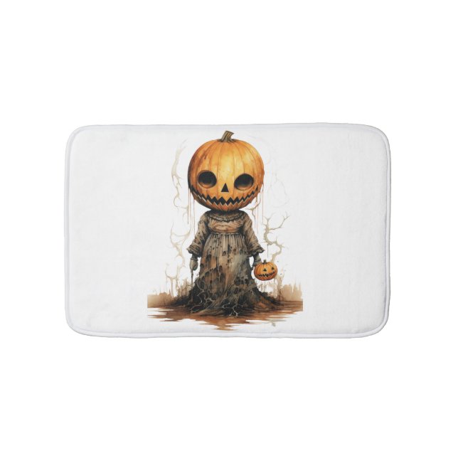 Alfombrilla De Baño Pegatina de Halloween de muñecas de calabaza (Anverso)