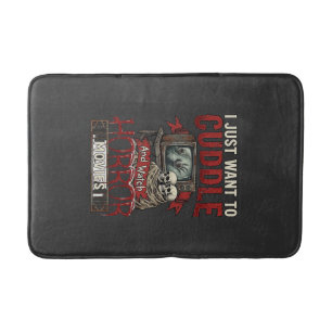 Alfombrilla De Baño Películas de Terror Acurrucadas Calaveras de Hallo