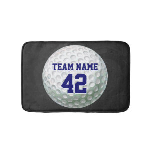 Alfombrilla De Baño Pelota de golf pintada con nombre