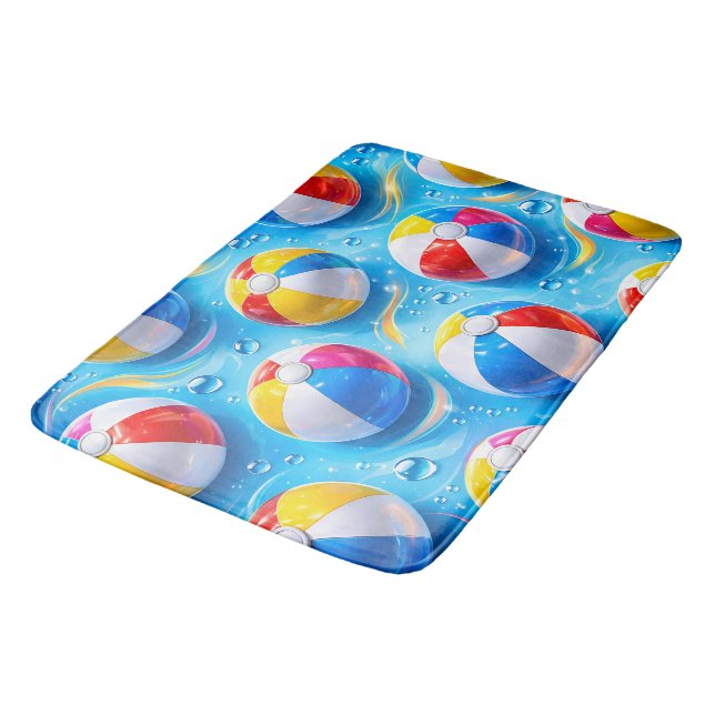 Alfombrilla De Baño Pelota de playa splash de verano prémium (Angular)
