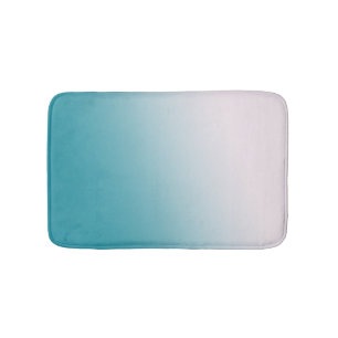 Alfombrilla De Baño Pendiente verde azulada y blanca