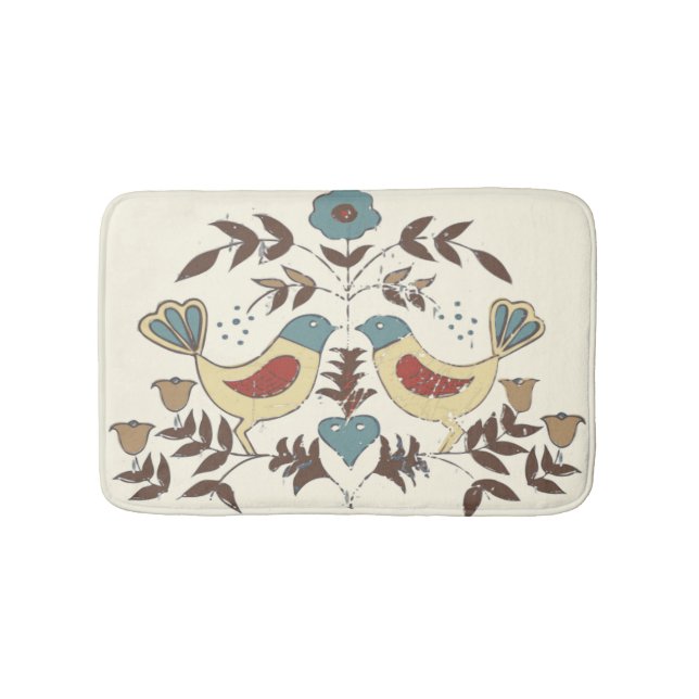 Alfombrilla De Baño Pennsylvania Dutch Amish Hex Rótulo Bird Americana (Anverso)