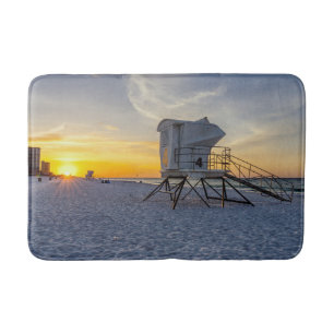 Alfombrilla De Baño Pensacola Beach Lifeguard Station Sunrise Bath Mat