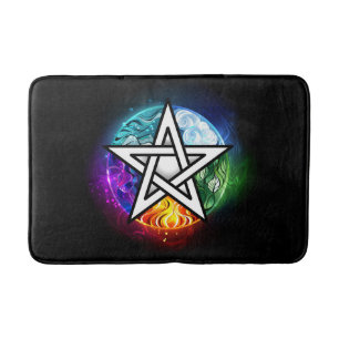 Alfombrilla De Baño Pentagrama de Wiccan
