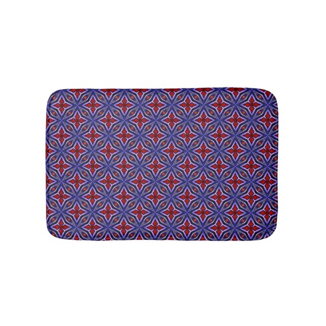 Alfombrilla De Baño Pentas sobre púrpura (Anverso)