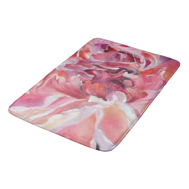 Alfombrilla De Baño Peonies Floral Bath Mat (Angular)