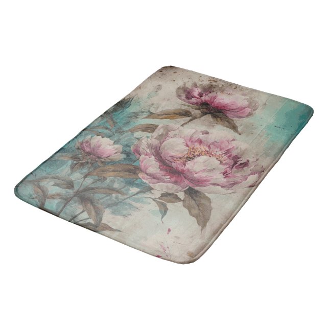 Alfombrilla De Baño Peonies pintados - Bathmat (Angular)