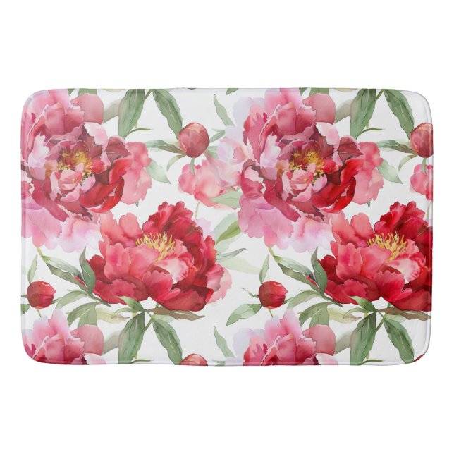 Alfombrilla De Baño Peony blossoms Bath Mat (Anverso)