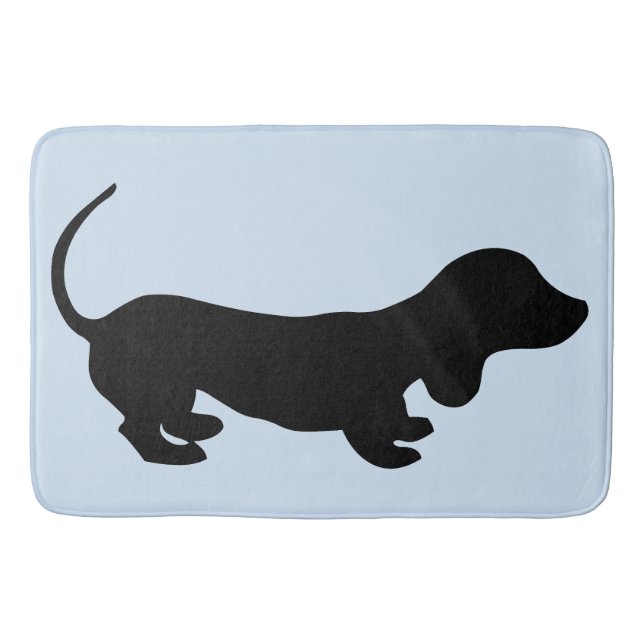 Alfombrilla De Baño Pequeño barco de diseño de Dachshund (Anverso)