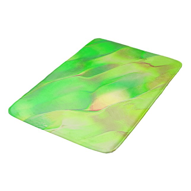 Alfombrilla De Baño Pequeño esculpido en verde vivo envejecido (Angular)