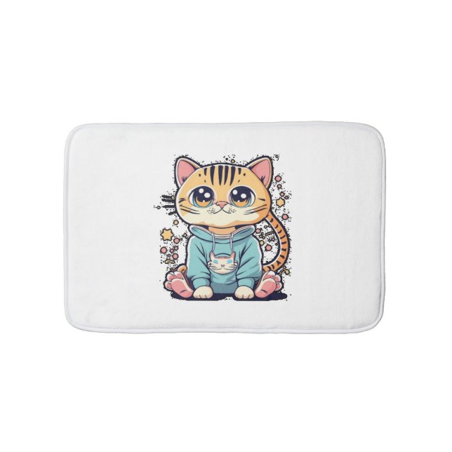 Alfombrilla De Baño Pequeño gatito chiffon Top (Anverso)