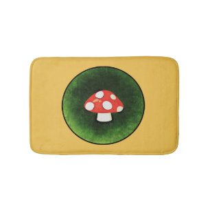 Alfombrilla De Baño Pequeño hongo rojo