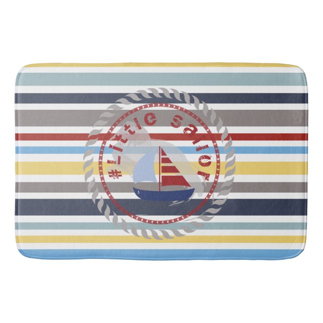 Alfombrilla De Baño Pequeño marinero limitado por camiseta a diseño (Anverso)