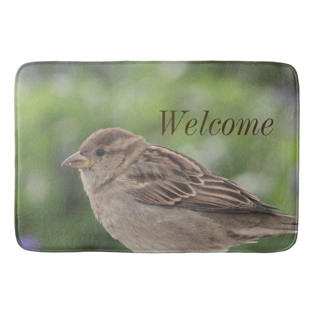 Alfombrilla De Baño Pequeño pájaro marrón (Anverso)