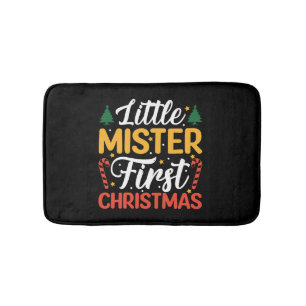 Alfombrilla De Baño Pequeño señor primera Navidad - Navidades divertid