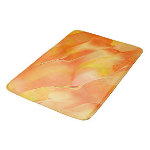 Alfombrilla De Baño Pequeño tallado en amarillo y muchos naranjas